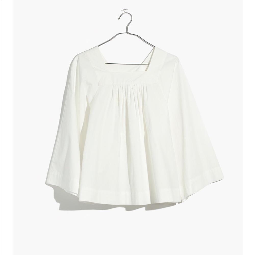 Madewell WHITE square neck top